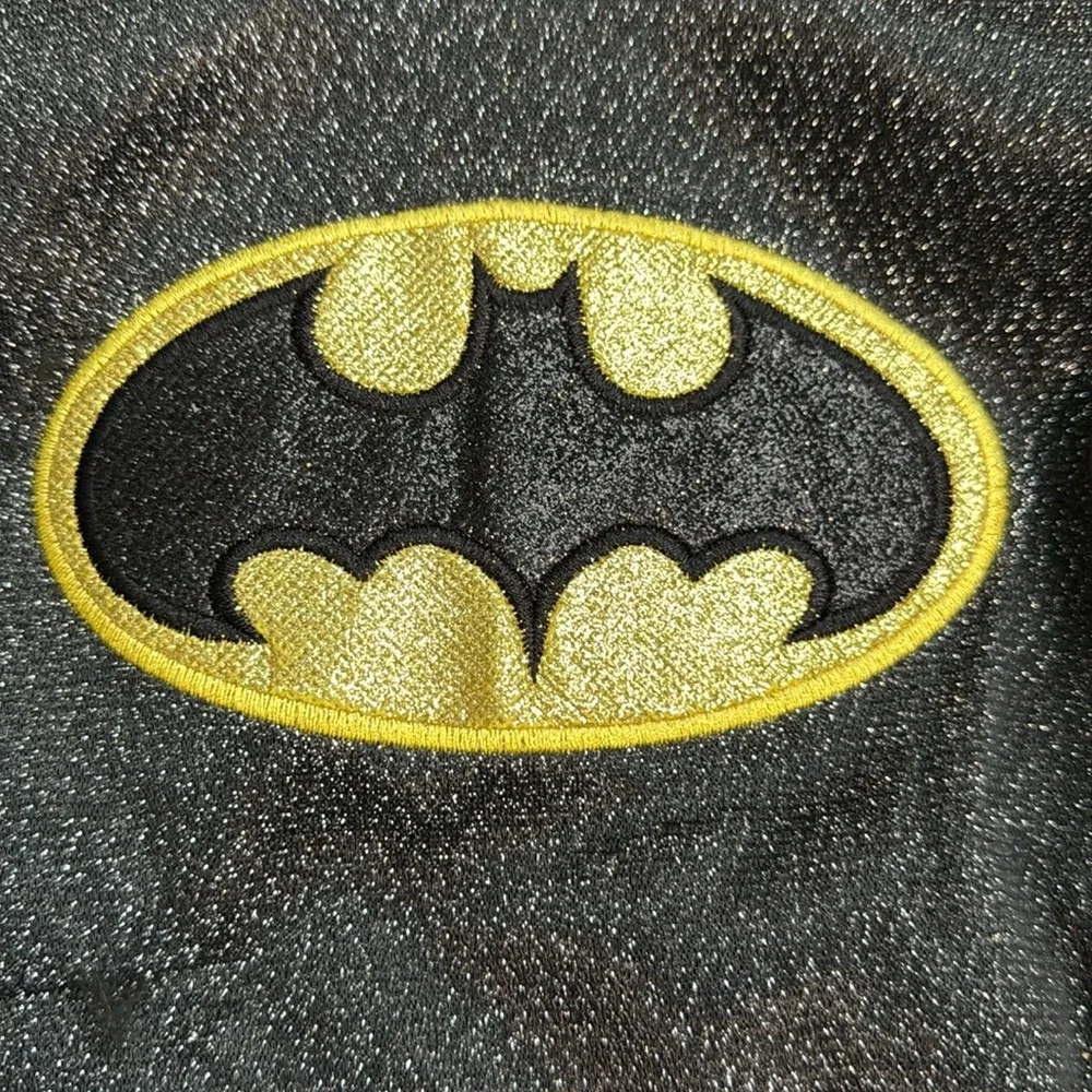 Batman costume dress girls medium sparkly superhero Halloween trick or treat